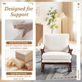 thumbnail image 4 of Timbernest Rocking Chair Accent Chair Reading Armchair for Living Room, Bedroom, Sunroom, Antique White, 4 of 9