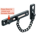 thumbnail image 4 of Cadena de seguridad para puerta, limitador de puerta estrecha, pestillo de puerta antirrobo con resorte y tornillos para puerta interna del hogar, acero inoxidable con acabado en negro mate, 4 of 4