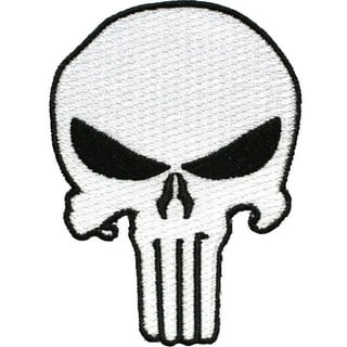 Thin Blue Line Punisher Skull Embroidered Patch – American Citizens Defense