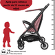 thumbnail image 5 of Carriola para Bebé Ligera Plegable Ruedas de Goma Cinturón 5 Puntos Toldo Apta desde 12 Meses Hasta 16 kg - Rosa, 5 of 7