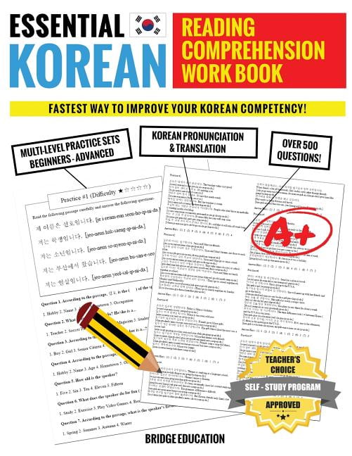 Essential Korean Reading Comprehension Workbook : Multi-Level Practice ...