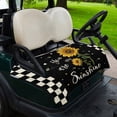 thumbnail image 2 of Golf Cart Seat Covers for 2 Seater,Sunflower Vingra Microfiber Cart Seat Towel Blanket,Farmhouse Garden Floral Bees Plaid Absorbent Breathable Non Slip Bench Seats Protector for Golf Course 51"x31", 2 of 9