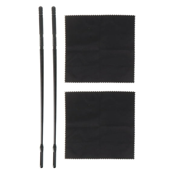 WHAMVOX  4 Pcs Flute Cleaning Cloth Piccolo Rod Pipe Cleaners for Black