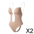 thumbnail image 1 of Body sin espalda para mujer,Vestidos de novia con escote en V profundo y espalda baja,Body sin espalda,faja moldeadora,corsé para fiesta de bodas,Sujetador moldeador de cuerpo completo con, 1 of 4