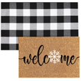 thumbnail image 1 of Juego de felpudos Duraaamo Winter Coir Outdoor Snowflake Christmas, 1 of 6