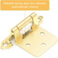FC8pcs 1/2" Gold Hinges with 40pcs Screw, Variable Overlay