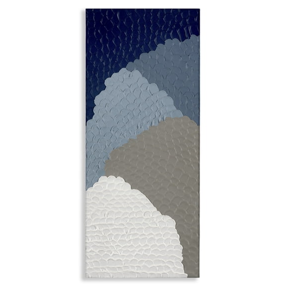 Stupell Industries Mid-Century Cascading Shapes Abstract Canvas Art, 10 x 24, by Ben Schneider