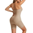 thumbnail image 5 of INSPIRE CHIC Women's Strapless Shapewear Tummy Control Bodysuit Mid Thigh Full Body Shaper with Built-In Bra S Beige, 5 of 6