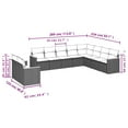thumbnail image 2 of vidaXL Garden Sofa Set Black, Cream White, 2 of 4