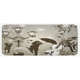 thumbnail image 1 of Romantic Kitchen Mat, Kissing Couples on Street Lanterns Violin Music Notes Love Theme Graphic, Plush Decorative Kitchen Mat with Non Slip Backing, 47" X 19", Dust Dark Taupe, by Ambesonne, 1 of 1