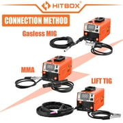 HITBOX 3-in-1 MIG Gasless Flux-Cored Welder HBM200 200A 110V Portable ARC Welding Machine