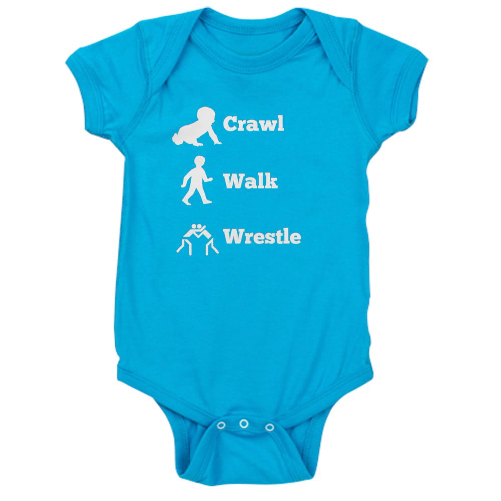 CafePress Crawl Walk Wrestle Body Suit Baby Bodysuit 1383442600 