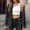 Gray, variant on Distressed Denim Jacket for Women Long Sleeve Button Up Ripped Jean Coat Casual Drop Shoulder Classic Outerwear Flattering Everyday Wear for Spring Fall