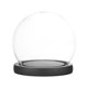 thumbnail image 1 of Uxcell Cúpula de Vidrio Cloche, Tarro Esférico D4.7In con Base de Madera para DIY Globos de Nieve/Pequeñas Plantas/Flores/Velas/Modelos/Souvenirs, Caja de Exhibición de Vidrio [Negro], 1 of 1