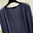 thumbnail image 3 of BSDJILFG Swim Suit Cover Up for Women Long Sleeve Shrugs Loose Fit Solid Color Flowy Open Front Cardigan, 3 of 8