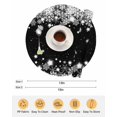 thumbnail image 6 of 15 Inch Round Placemats Set of 4, Black Christmas Snowflakes Non Slip Heat Insulation PP Table Mats, Xmas Winter Textured Washable Place Mats for Kitchen Dining Party Table Decor, 6 of 7