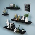 thumbnail image 6 of WELLAND 60 inch Mission Floating Shelves Wall Mounted Shelves Display Rack, 59 7/8"L x 9 1/4"D x 2"T, Black, 6 of 7