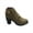 Army, variant on jsaierl Metal Solid Color Round Toe Thick Side Zipper Winter Women's Leather Boots