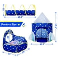 thumbnail image 2 of Wilwolfer Spaceship 3pc Toddler Pop up Kids Play Tent with Tunnel and Ball Pit for 3/6 Years Kids Boys Babys Indoor, 2 of 7