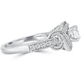 thumbnail image 2 of Pompeii3 1/2CT Vintage Infinity Halo Diamond Engagement Ring 14K White Gold Deco Accents, 2 of 5