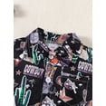 thumbnail image 5 of Biekopu Baby Boy Romper, Western Style Short Sleeve Turn-down Collar Button-down Daily Bodysuit, 5 of 8