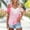 Hot Pink, variant on ATENAR Womens Shirts Summer Short Sleeve T Shirts for Women Casual Tee Mint Green XL
