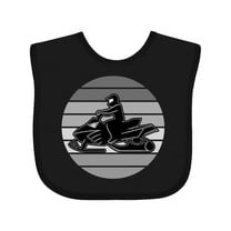 Inktastic Snowmobile Retro Sunset Boys or Girls Baby Bib