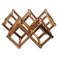 thumbnail image 4 of WEAVILUX Wooden Foldable Wine Holder Rack 2-Pack Brown Wine Display Stand Bar Storage Organizer, 4 of 8
