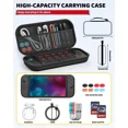 thumbnail image 4 of Switch Case for Nintendo Switch 2 (2025) with 2pcs Screen Protectors, Hard Shell Carry Case with Soft Lining, 10 Card Slots, Durable Ballistic Nylon, Soft Silicone Handle for Nintendo Switch2, 4 of 6