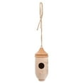 thumbnail image 1 of Hanging Hummingbird Food Feeder Outdoor Birds Feeding Tool Wooden Bird Feeder, 1 of 6