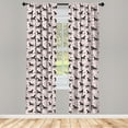 thumbnail image 2 of Ambesonne Galaxy Unicorn Curtains, Horse with Stars Art, Pair of 28"x95", Blush Black, 2 of 4