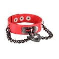 thumbnail image 4 of de material cuero PU de moda, brazalete Vintage, brazalete de , joyería para punk, regalos para Cosplay, , Halloween, 6,5 cm d rojo, 4 of 7