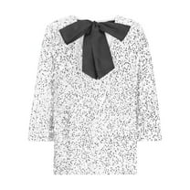 qolati Women's Sequin Plus Size Mini Dress Elegant Long Sleeve Bowknot Back Shiny Glitter Cocktail Dress Sparkly Crewneck Fitted Party Night Out Club Holiday Dresses Holiday Outfits