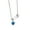Silver Plated-Blue, variant on Unique Heart Necklace Safety Pin Pendant Necklace Heart Charm Necklace Alloy Texture Neck Jewelry for Expressing Love
