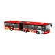 thumbnail image 1 of Juguete de autobús fundido a presión, juguete de autobús articulado de dos secciones, decoración de metal, aleación, simulación de autobús, modelo de rojo, 1 of 8