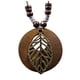 thumbnail image 5 of Collar vintage con colgante de madera, collares largos para mujer, estilo étnico bohemio, joyería hecha a mano, collar con colgante de madera, hoja, 5 of 5