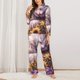 thumbnail image 2 of Fotbe Warm Sunflower Sleeping Cat Conjunto de Pijama de Manga Larga para Mujer con Estampado, Ropa de Dormir de 2 Piezas, Conjunto de Casa Suave y Cómodo con Bolsillos-X-Large, 2 of 7