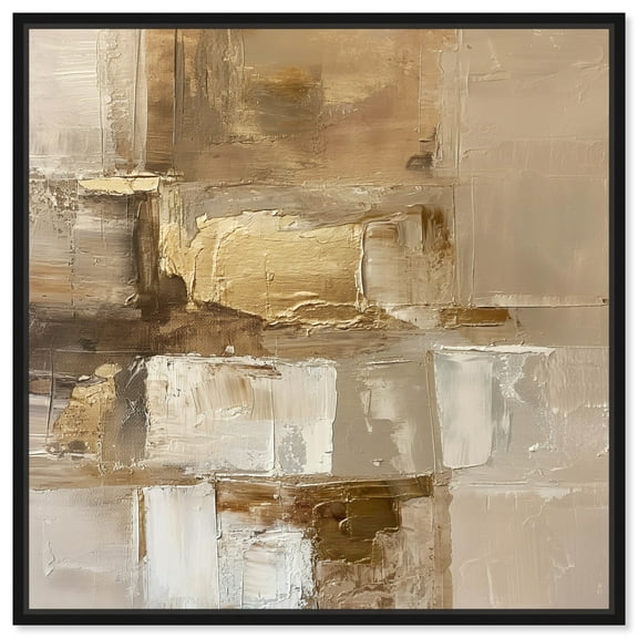 Sandstorm Canvas Colorful Abstract Wall Art by Art Remedy, Black Frame, 12" x 12"