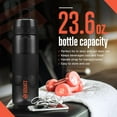 thumbnail image 4 of Squatz 24 Oz Poseidon Series Water Bottle for Protein and Fruit Shakes W/ Fruit Infuser Strainer, 4 of 7