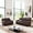 Brown, variant on Gewnee Brown 2-Piece Living Room Recliner Sofa Set,Air Leather Upholstery