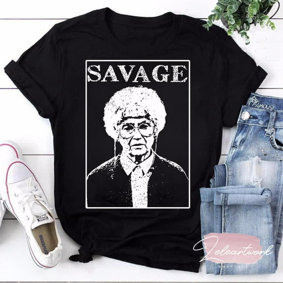 The Golden Girls Sophia Is Savage Distressed T-Shirt, Sophia Petrillo Shirt, The Golden Girls