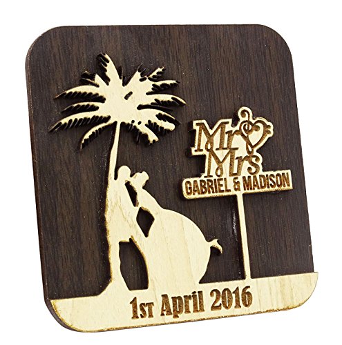 Rustic Wedding Save the Date Wooden Magnet 20 Custom Engraved Wooden ...