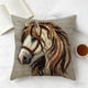 thumbnail image 5 of Casa Sofá Sala de Estar Cobertura Corta de Almohada de Peluche de Caballo 45x45cm, Decoración Bordada Linda, Almohadas para el Sofá Sala de Estar, 5 of 6