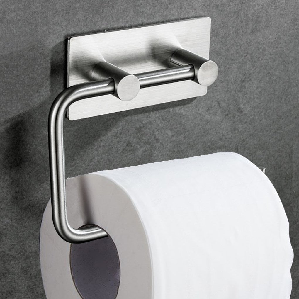 Toilet Roll Holder Self Adhesive Toilet Paper Holder for Bathroom Stick on Wall 