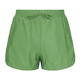 thumbnail image 6 of 2 Piece Tracksuit Set for Women Zip-Up Cropped Jacket and Drawstring Shorts with Contrast Piping Casual Outfit Green 2XL, 6 of 9