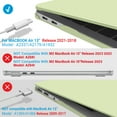 thumbnail image 4 of IBENZER Compatible with 2022 2021 2020 MacBook Air 13 inch Case M1 A2337 A2179 A1932, Hard Shell Case & Keyboard Cover & Type-C Adapter for Mac Air 13 (2018-2022), Wasabi, AT13-WSB+1TC, 4 of 8