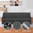 thumbnail image 2 of T Cushion Sofa Slipcovers with 3 Individual T Cushion Shape Seat Covers for Home Décor,4 Pieces Stretchable Washable Non-Pilling Non-Slip t Cushion Sofa Slipcover(Sofa,Dark Gray), 2 of 17