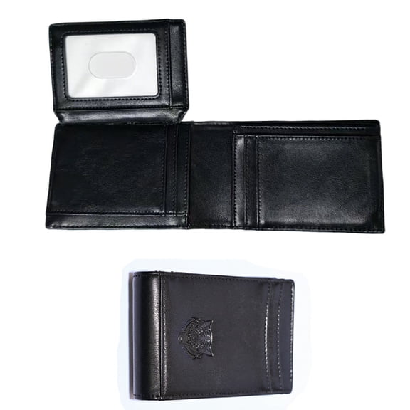 Men's wallet, ultra-thin leather wallet, loose change wallet, magnetic seal, simplified banknote holder, 10-card RFID shielding