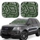 thumbnail image 1 of Fotbe Green Snakeskin Juego de 2 Piezas de Parasoles para Parabrisas | Bloqueador Solar para Auto | Accesorios Plegables para Protección Solar Interior-Large, 1 of 6