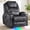 Velvet-Gray-Lumbar Pillow, variant on Power Recliner Chair with Massage and Heat, Electric Recliners with LED Lights, Lumbar Pillow, Cup Holders, Side Pocket, USB Port, Home Theater Seating for Living Room, Gray